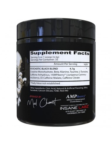 Insane Labz Psychotic Black - 35 servidas