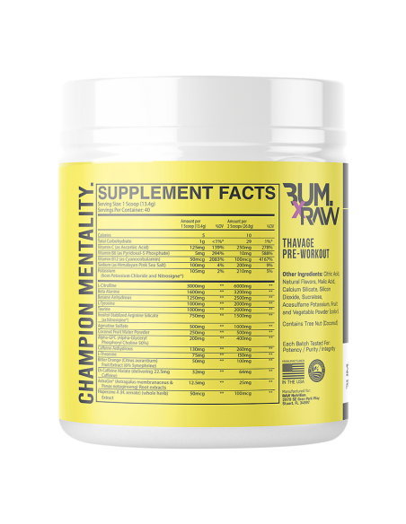 RAW Cbum Thavage Pre Workout - 40 servidas