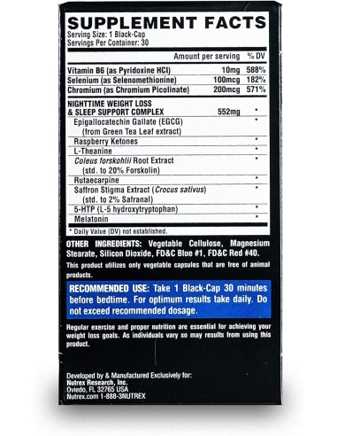 Nutrex Lipo6 Black Night - 60 cápsulas