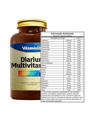 Vitaminlife Diarium Multivitamins - 60 cápsulas