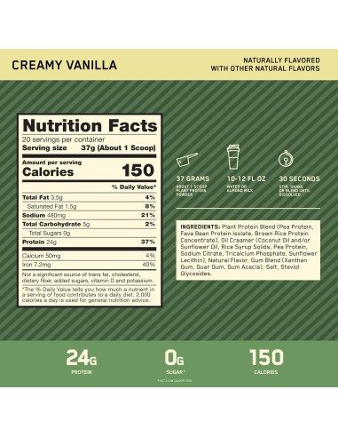 100% Plant Protein Gold Standard - 1.76 Libras