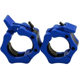 Abrazaderas/Seguros Originales para Barras Olímpicas - (Par) Azul