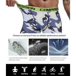 Licras de compresión para Hombre - talla L - Azul Camuflado