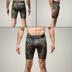 Licras de Compresión para Hombre - talla L - Verde Camuflado