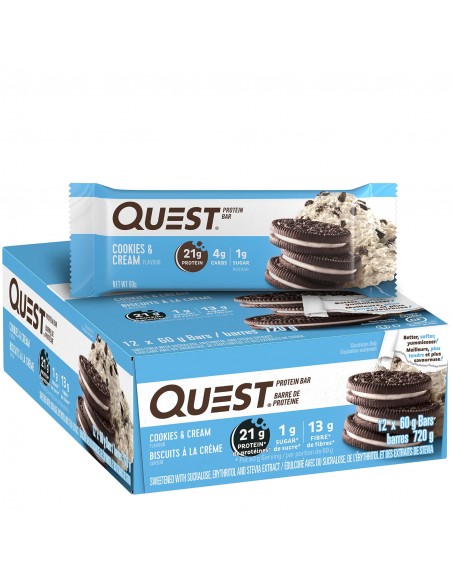 Quest bar Cookies and Cream 1 Barra proteína