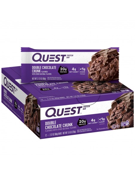 Quest bar Double Chocolate Chunk 1 Barra proteína