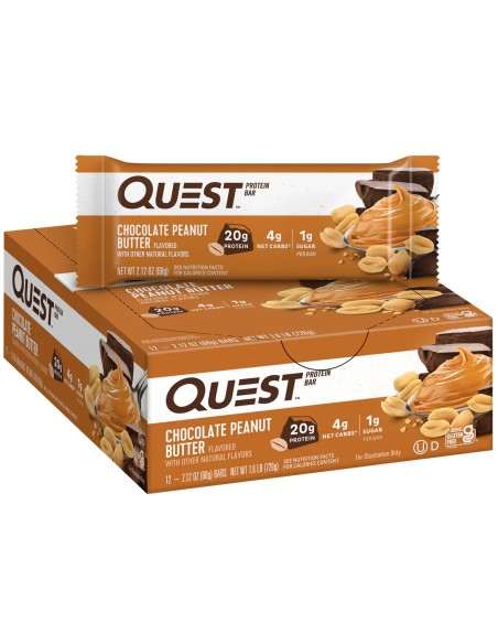 Quest bar Chocolate Peanut Butter 1 Barra proteína