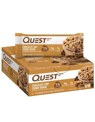 Quest bar Chocolate Chip Cookie Dough 1 Barra proteína