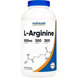 Nutricost L-Arginine 500mg 300 Capsulas