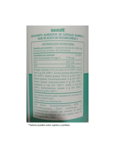Saxofit Omega 3 60 Caps