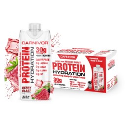 Carnivor Hydration RTD 12× Berry Blast – 30 g Proteína + Electrolitos