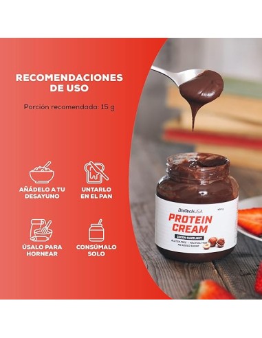 Biotech Protein Cream 400gr Chocolate Blanco