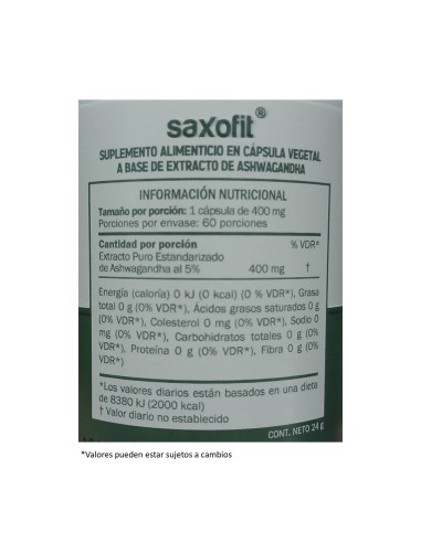 Saxofit Ashwagandha 60 caps