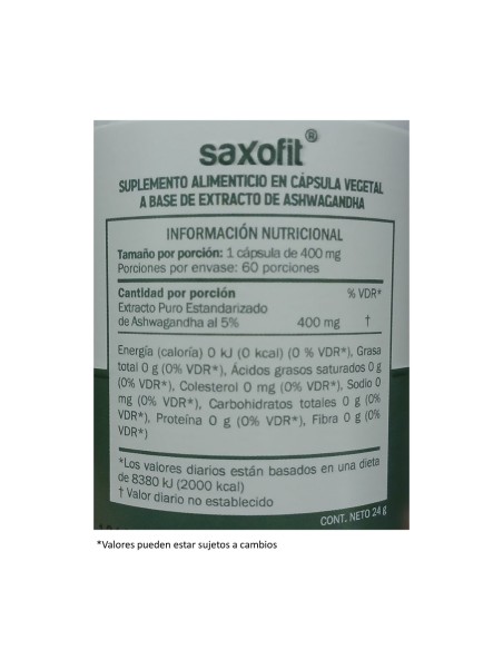Saxofit Ashwagandha 60 caps