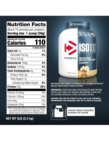 ISO100 Hidrolizada 5 lb – Dymatize