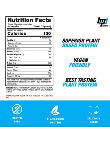 BPI Vegan Protein - 1.8 Libras