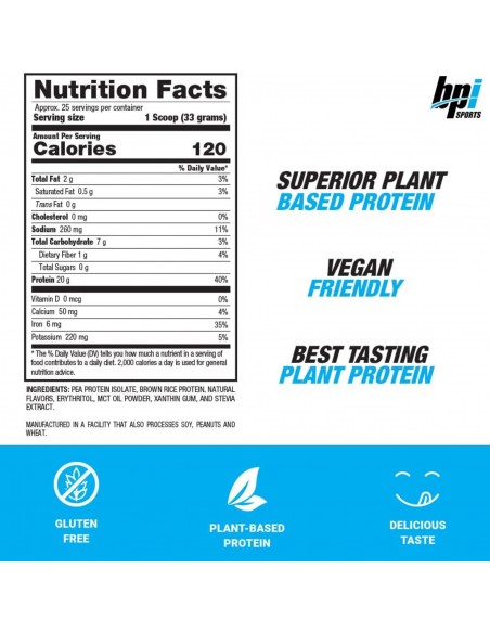 BPI Vegan Protein - 1.8 Libras